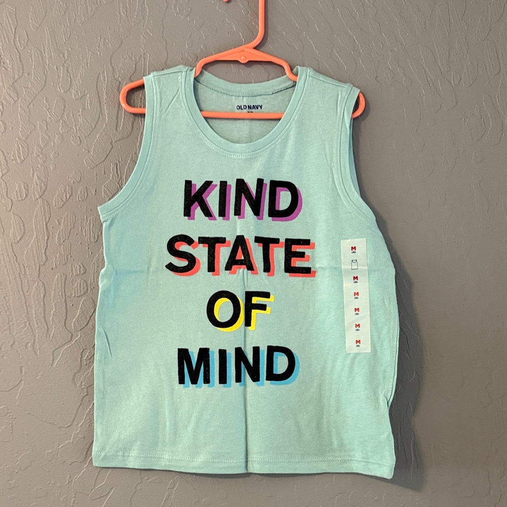 Old Navy Kids' Light Blue 'Kind State of Mind' Tank Top